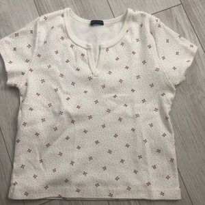 BRANDY MELVILLE CROP CHERRY TEE